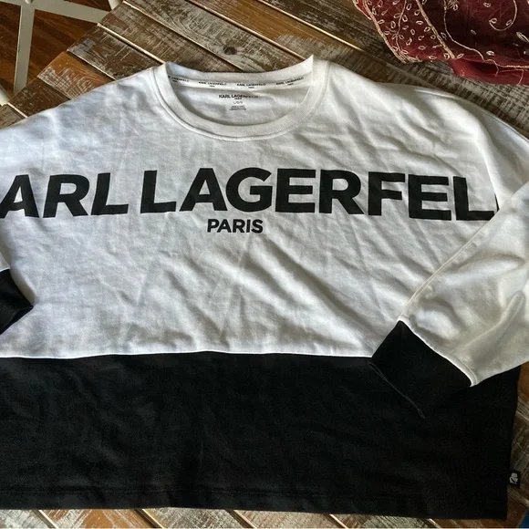 Karl Lagerfeld Paris White Tee - Picture 1 of 4